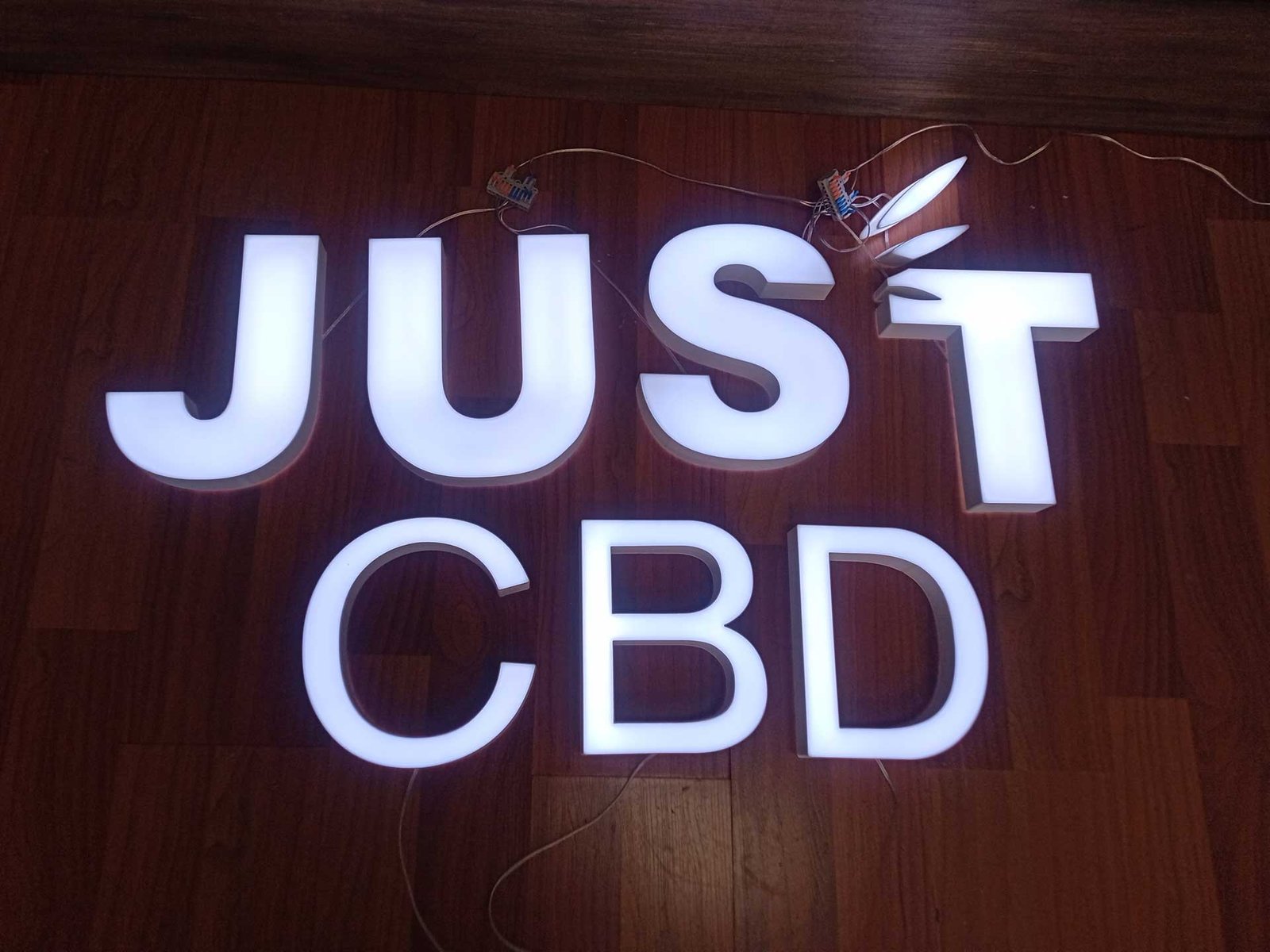 Just CBD 3D Printed Illuminated Acrylic Letters