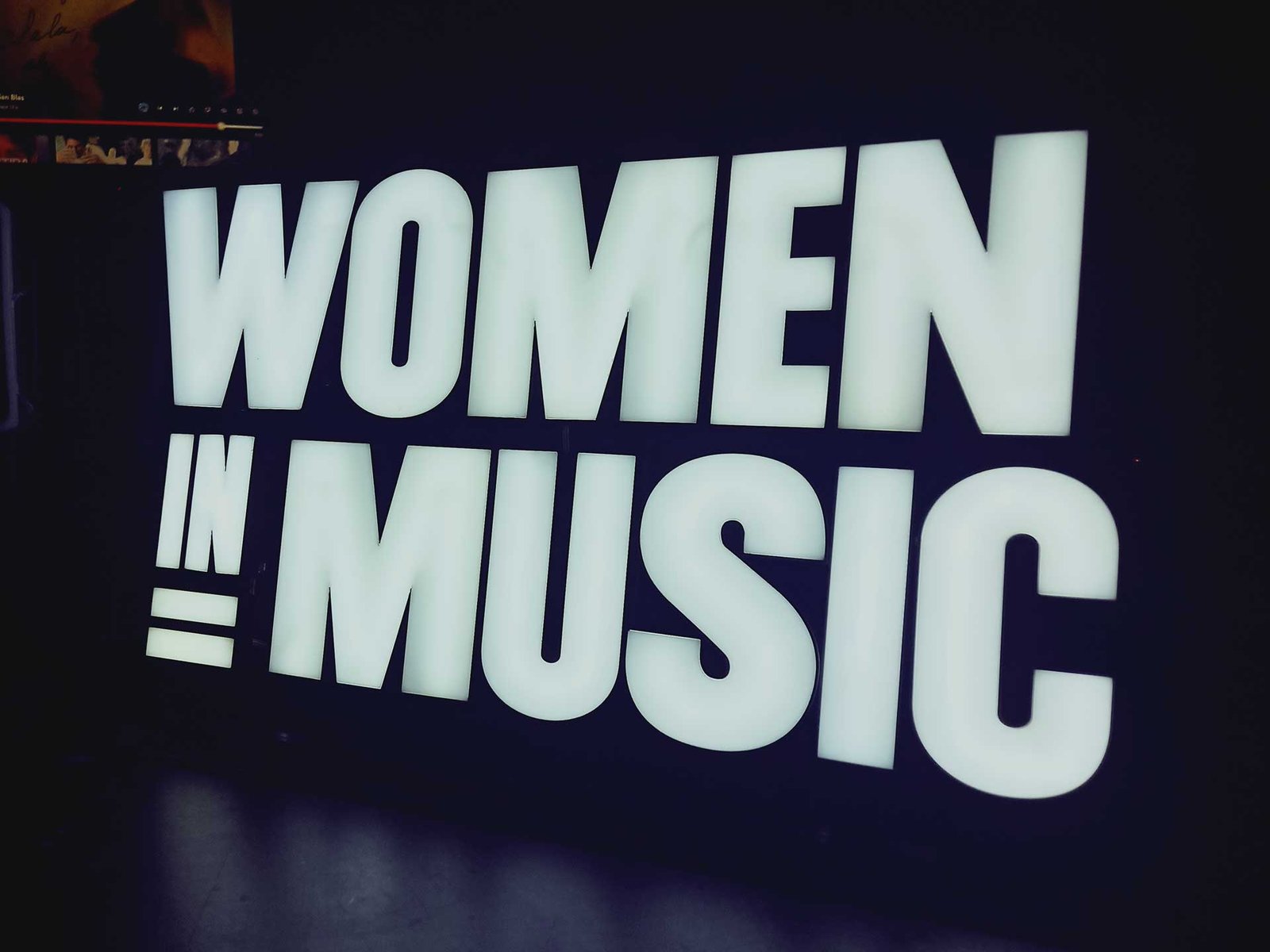 Women in Music Large Illuminated Acrylic Event Sign