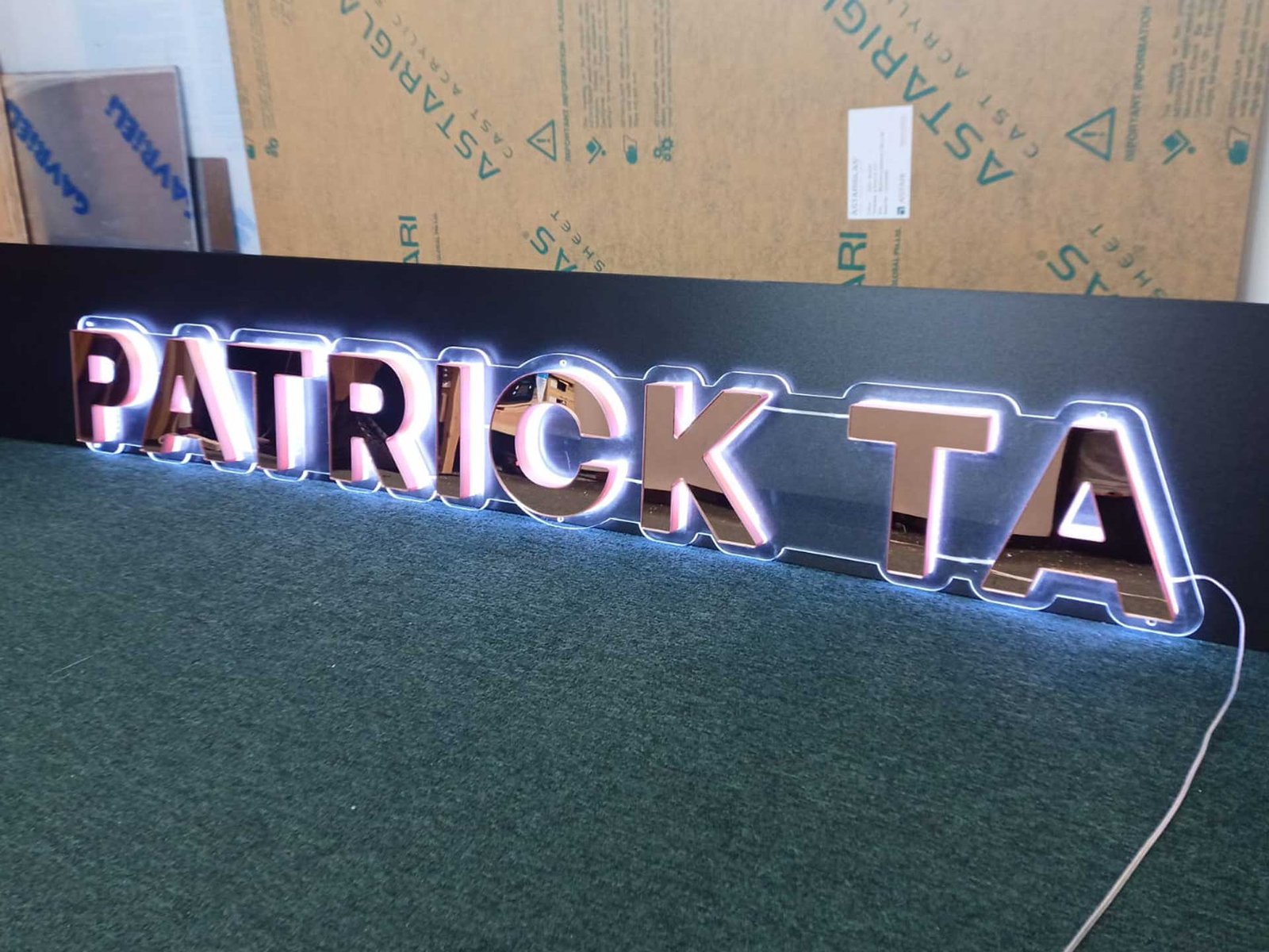 Custom 3D Printed Channel Letters with LED Illumination