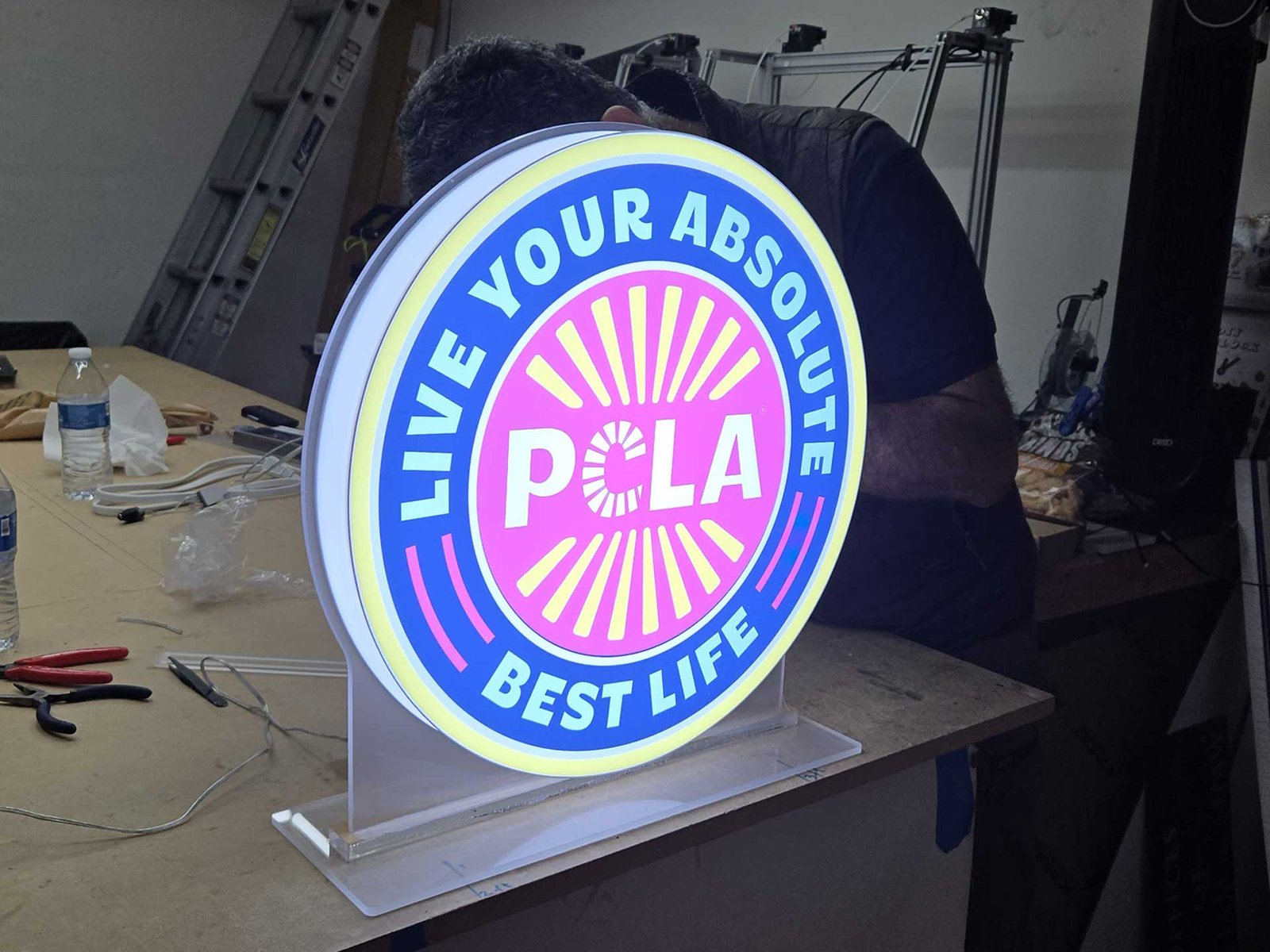 PCLA 3D Printed UV Printed Acrylic Logo Sign