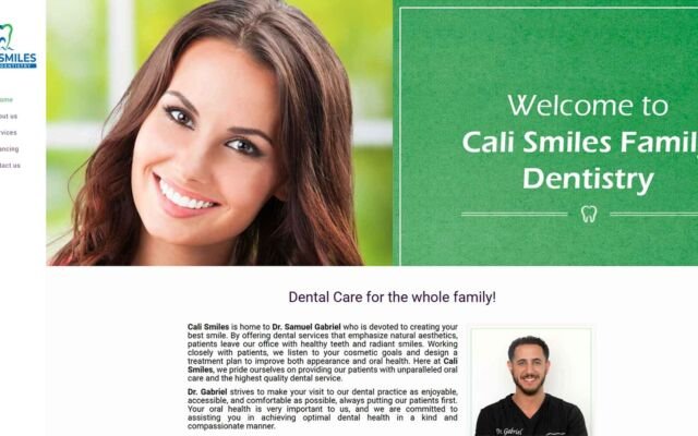 <a href="https://calismilesfamilydentistry.com/" target="_blank" rel="noopener noreferrer">Cali Smiles</a> – Family Dentistry: I created a user-friendly, professional website showcasing their services, team, and resources, enhancing their online presence and attracting patients.