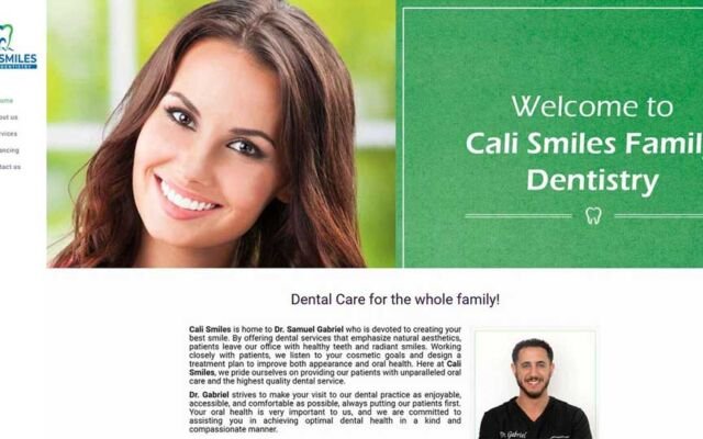 <a href="https://calismilesfamilydentistry.com/" target="_blank" rel="noopener noreferrer">Cali Smiles</a> – Odontología Familiar: Desarrollé un sitio web profesional y fácil de usar que presenta sus servicios, equipo y recursos, fortaleciendo su presencia en línea y atrayendo nuevos pacientes. Sitio web de Cali Smiles Family Dentistry con diseño limpio y enfoque en experiencia del paciente